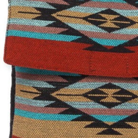 Flap Top Shoulder Bag - Southwest Style - Ethnic Inspired Design - Lightweight - Picture 4 of 9